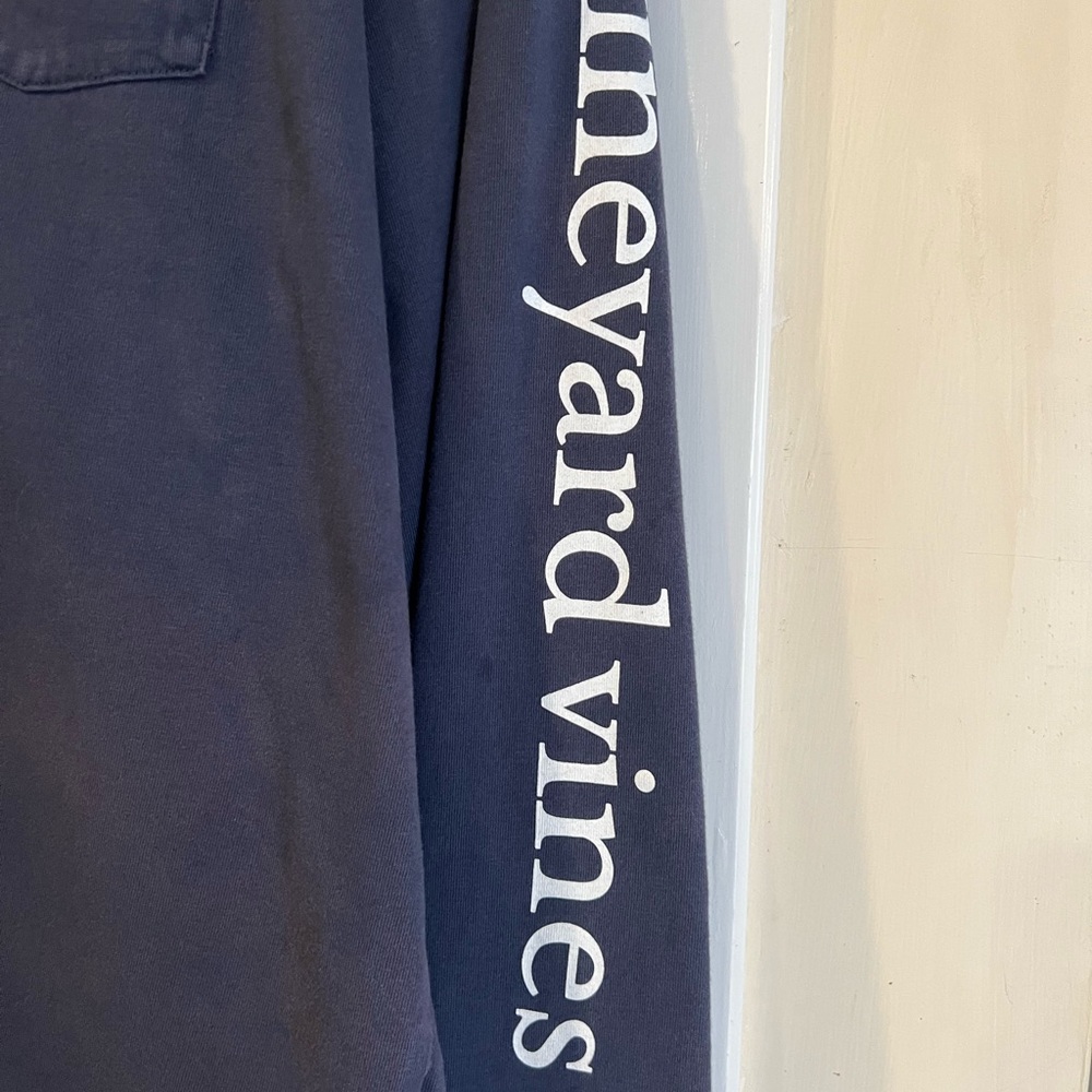 Vineyard Vines Dark Blue Cotton Shirt ICE HOCKEY size Men’s L - Picture 5 of 8